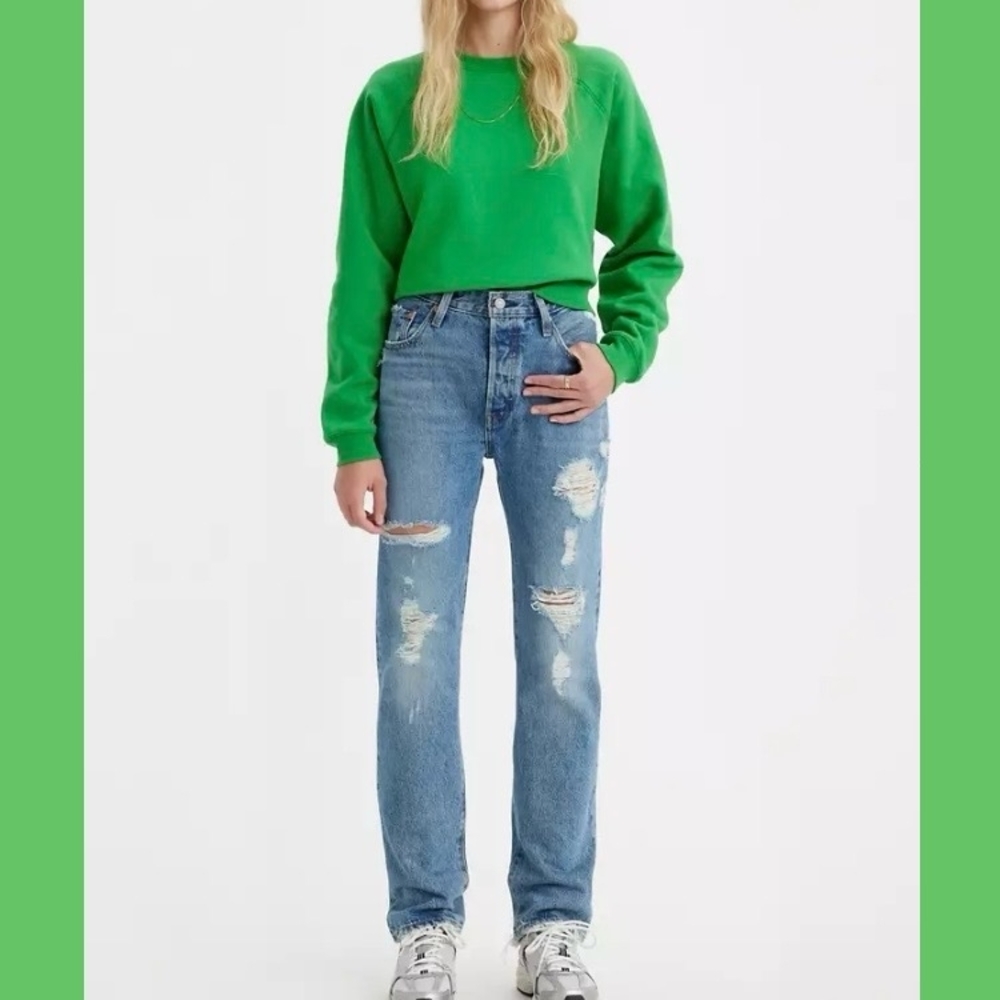 LEVI'S | 501 Original Fit Distressed Jeans 24Wx30L